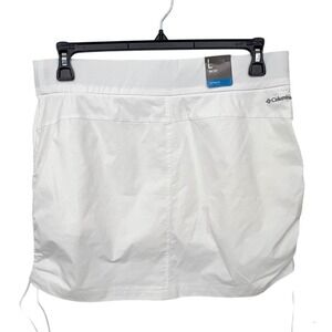 NEW Columbia Skort White Large Active Fit Athletic Skirt Shorts Women's